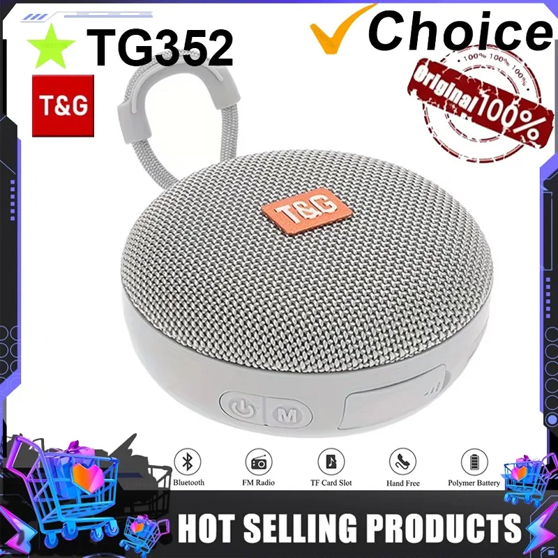 T&G TG352 Динамик Bluetooth Портативная Беспроводная Басовая Колонка Водонепроницаемые Колонки Поддержка AUX TF USB FM Саундбар Сабвуфер