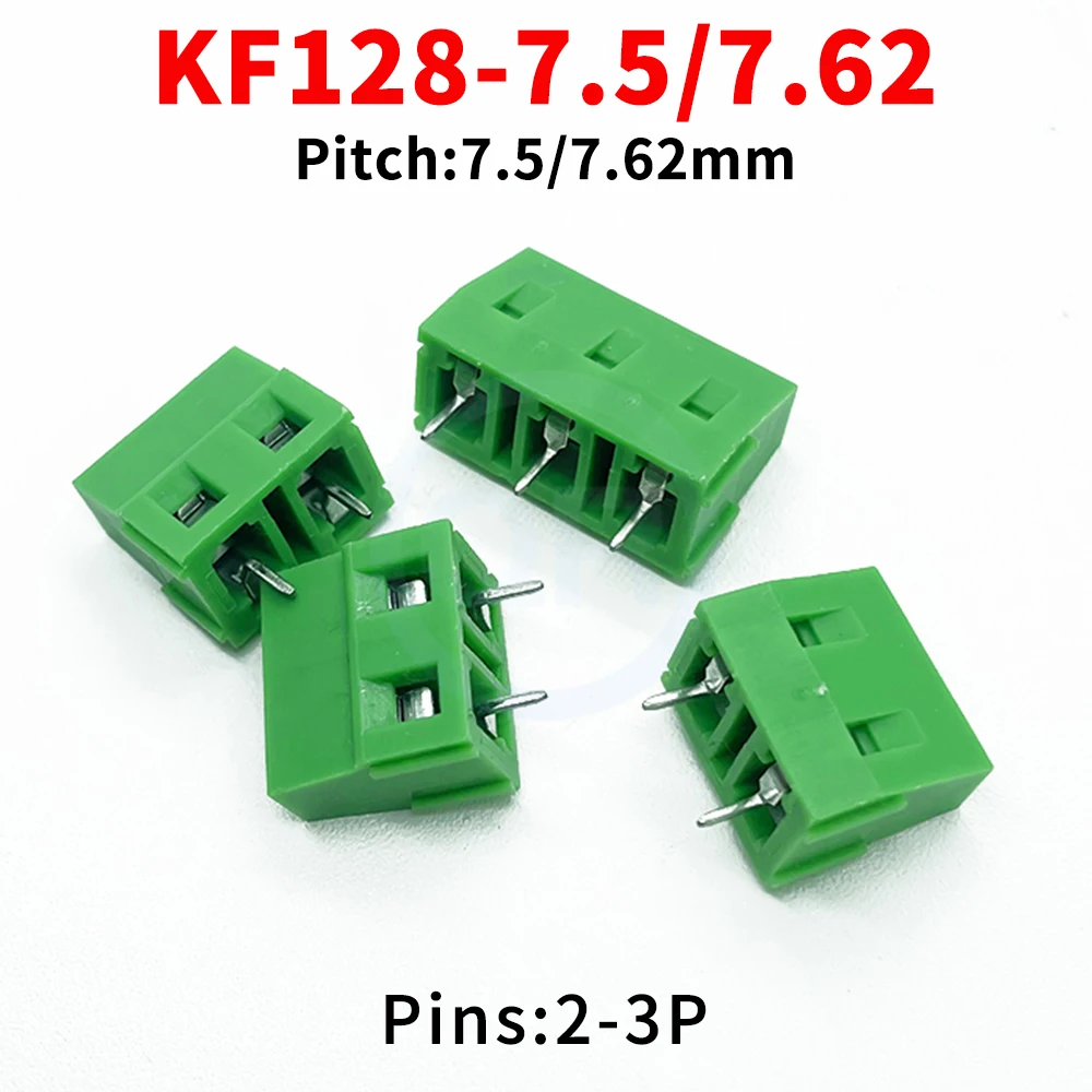 (20 pcs) KF128 7.5mm 7.62mm Straight Plug 300V / 10A 7.5 / 7.62 Pitch Screw Type PCB Terminal Block Splicable 2-3Pin JM128
