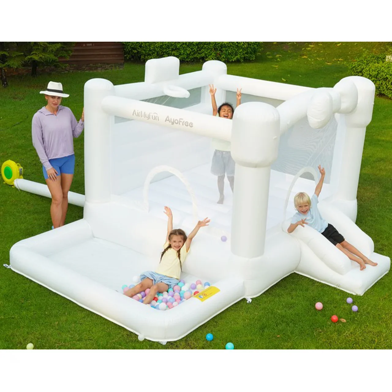 Home Oxford Cloth Inflatable Wedding Advertising Bouncing Castle Toddler Mini White Bounce House Jumper Bounce House For Kids