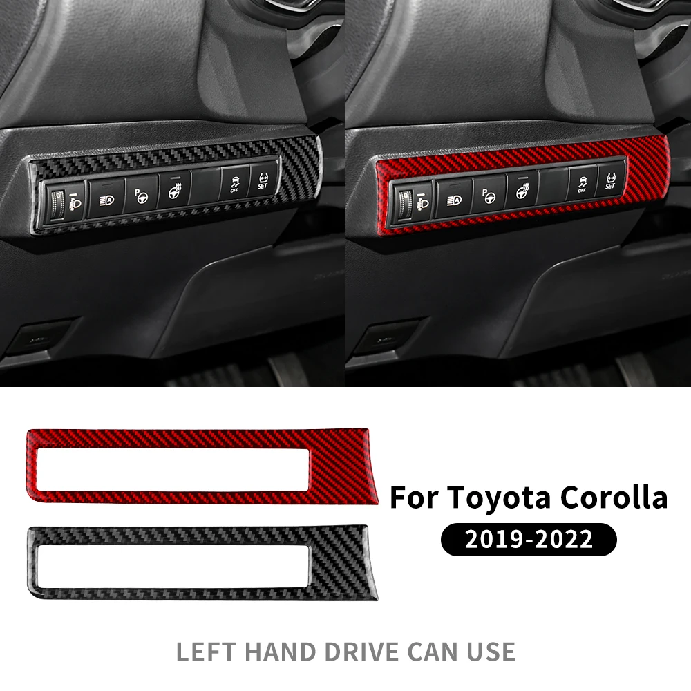 

Для Toyota Corolla 2019 2020 2021 2022 2023 2024 наклейка из настоящего мягкого углеродного волокна, переключатель фар автомобиля, аксессуары с левым рулем