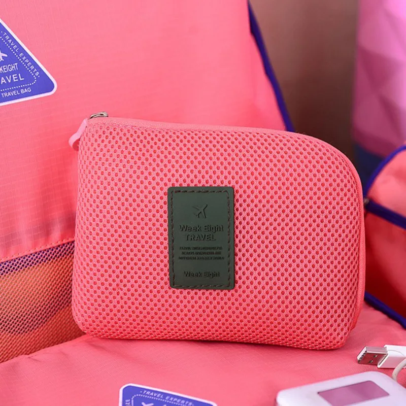 Borsa portaoggetti portatile cavo USB digitale auricolare penna borse da viaggio custodia per trucco cosmetico custodia per caricabatterie custodia