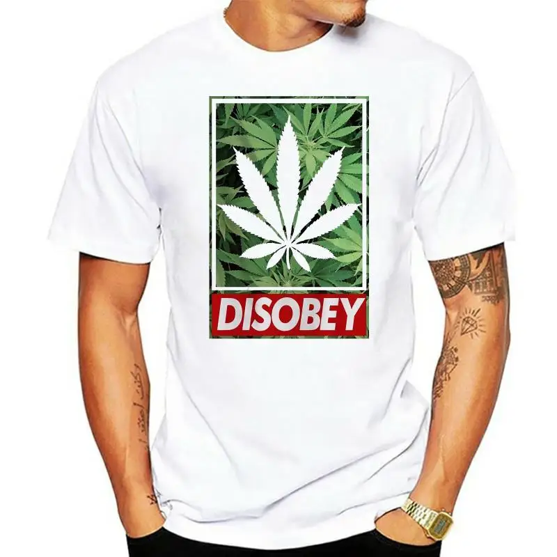 Disobey T Shirt  Sativa Reggae Ganja Snopp Dogg Tops wholesale Tee custom Environtal printed Tshirt cheap wholesale