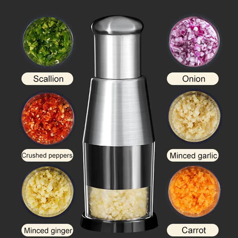 

Multifunctional Garlic Crusher Onion Chopper Manual Garlic Press Machine Garlic Squeezer Fruit Vegetable Chopper Kitchen Tool