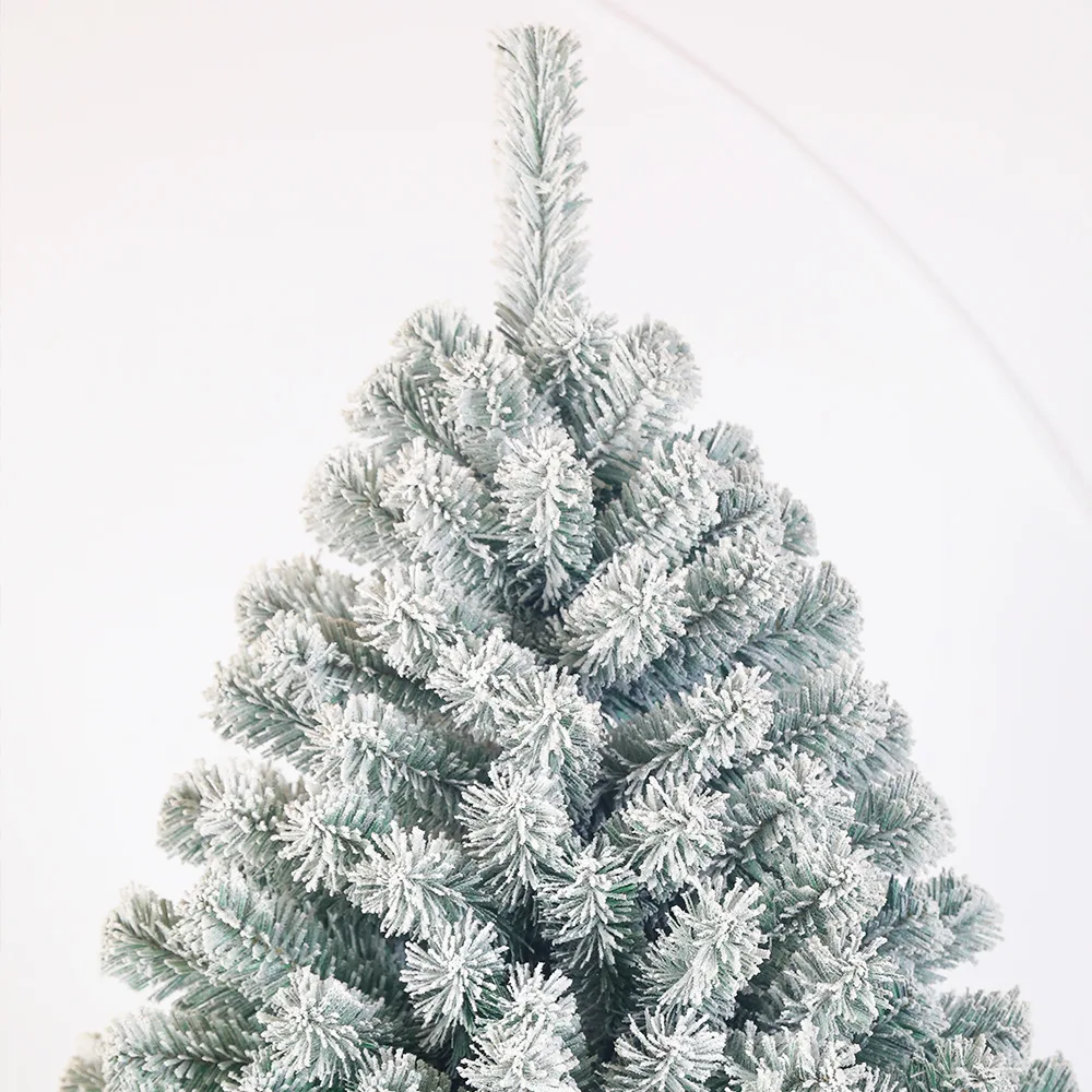 Luxury Encryption Flocking Christmas Tree PVC White Snow Spray Simulation Tree Falling Snow Scene Arrangement Christmas Decorati
