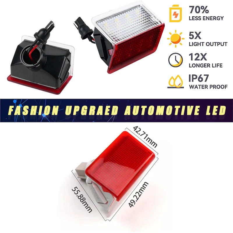 1Pc LED 트렁크 라이트 수화물 구획 뚜껑 램프 메르세데스 벤츠 W221 W204 W205 W212 W246 W176 W156 X166 C216 OEM # A 2218202101 썸네일 5