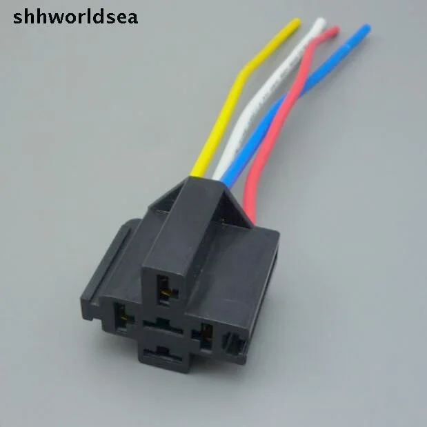 worldgolden 5/30/100pcs Wired 4 Pin Relay Mounting Base Socket Holder