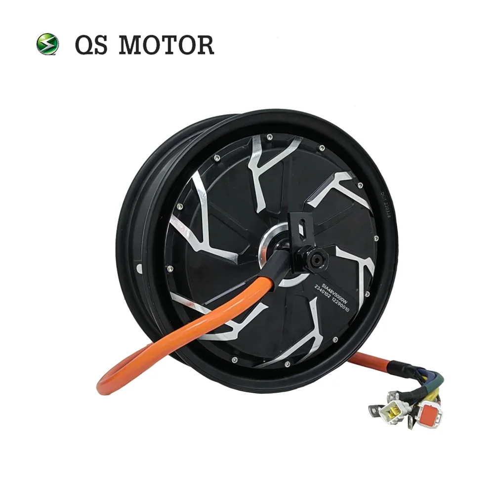 QS Motor ND72680 Controller Conversion Kit 5000W V4 48V 100kph 72V 150kph Hub Motor for New Electric Motorcycle 12*3.5inch