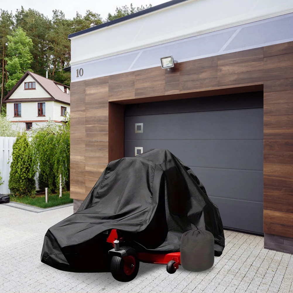 

Lawn Mower Cover 210D Oxford Cloth Sun Protective Cover Waterproof Snow Blower Dust Cover for Lawn Mowers Covering