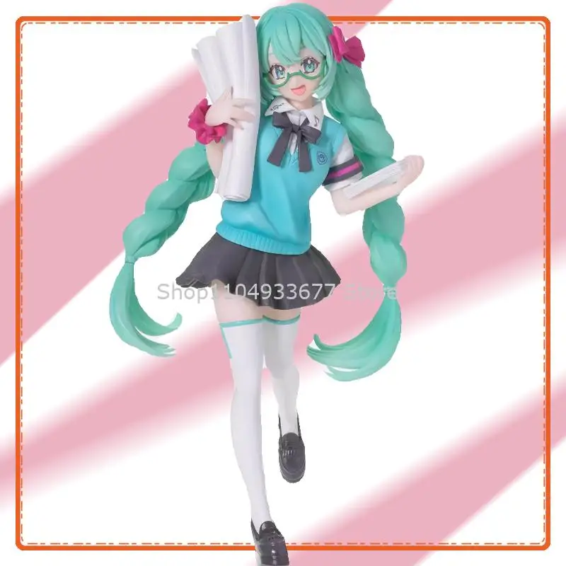 アニメ初音ルミナスタミク-16-周年記念ブッタ約-18-センチメートル在庫オリジナル本物のフィギュアモデルコレクター置物おもちゃ