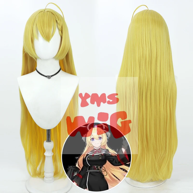 Game Blue Archive Wanibuchi Akari Cosplay Wig 95cm Long Yellow Mixed Heat Resistant Synthetic Hair Halloween Role Play Party Wig