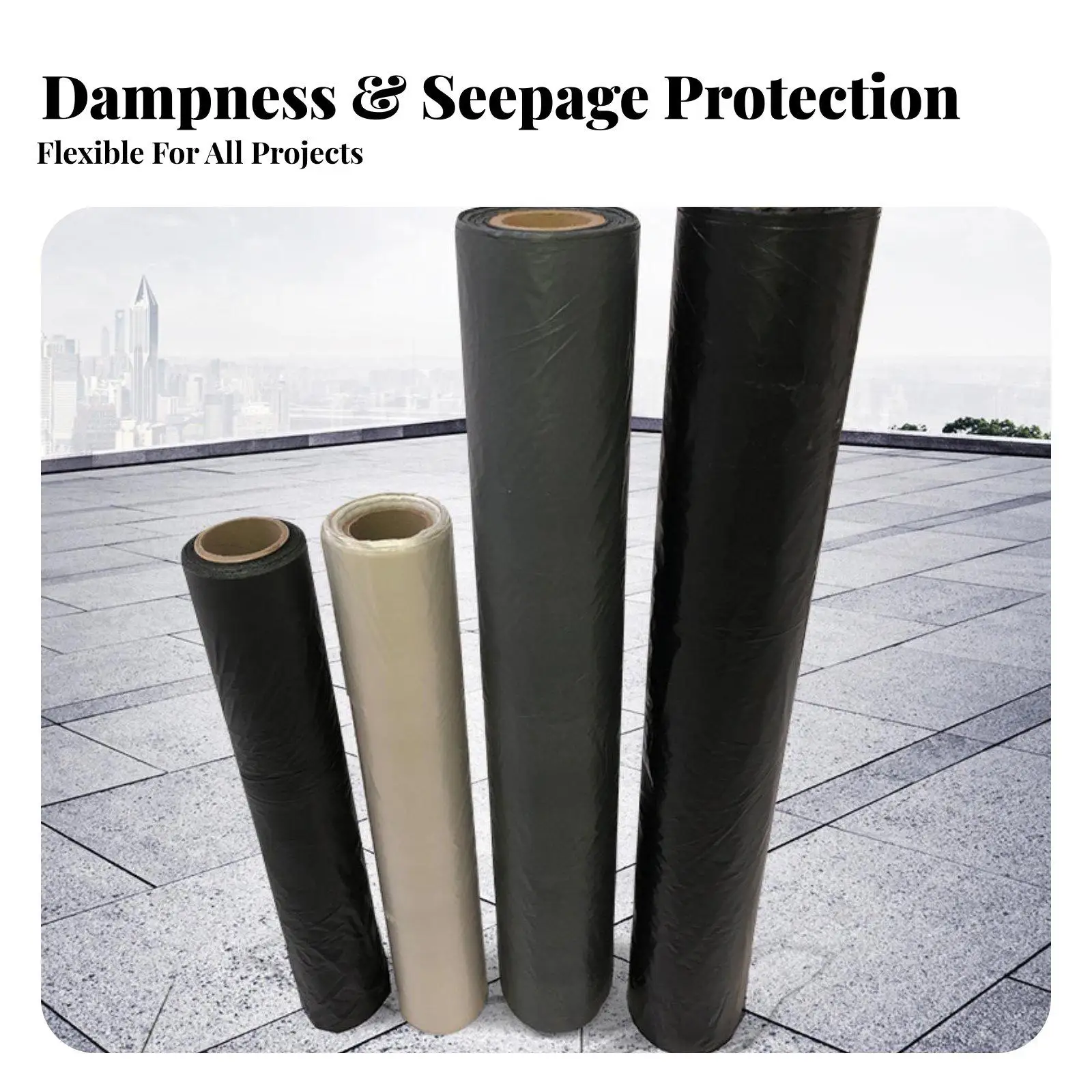 Sturdy LDPE Film Roll Waterproof Dampness Barrier Paper Core Easy Unroll for Builders Landscapers Ground Protection