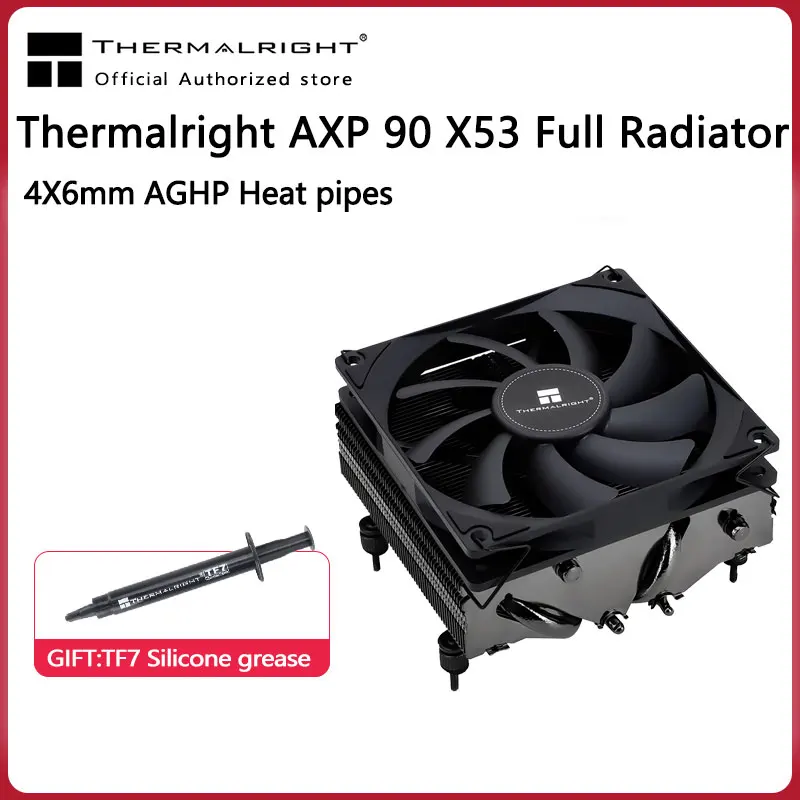 thermalright radiador ultra fino 4pin heat pipe tipo de pressao adequado para cpu intel 115x 1200 amd am4 axp90 x53 x47 x36 01