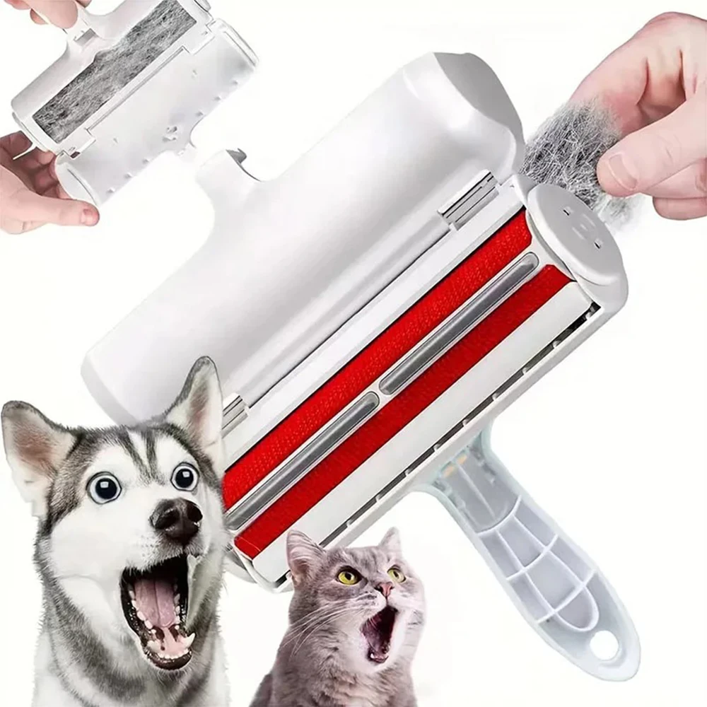 Pet Hair Remover Roller Dog & Cat Fur Remover with Self Cleaning Base Efficient Animal Hair Removal Tool Perfect for Furni Sofa