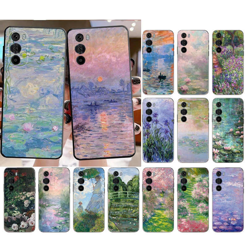

Claude Monets Garten Lotus Phone Case For Motorola Edge 60 50 40 Pro 60 50 40 30 Ultra Neo Fusion Moto G Play G Stylus G