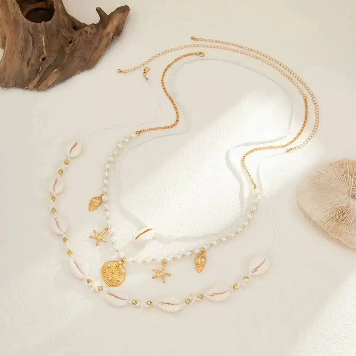 ชุดเครื่องประดับเอว 3 ชิ้น/ชุด ดีไซน์โบฮีเมียน ประดับมุกเทียม ปลาดาว และเปลือกหอยเชลล์ สำหรับผู้หญิง สไตล์ฤดูร้อน ชายหาด ทะเล เซ็กซี่ เหมาะสำหรับใส่กับบิกินี่