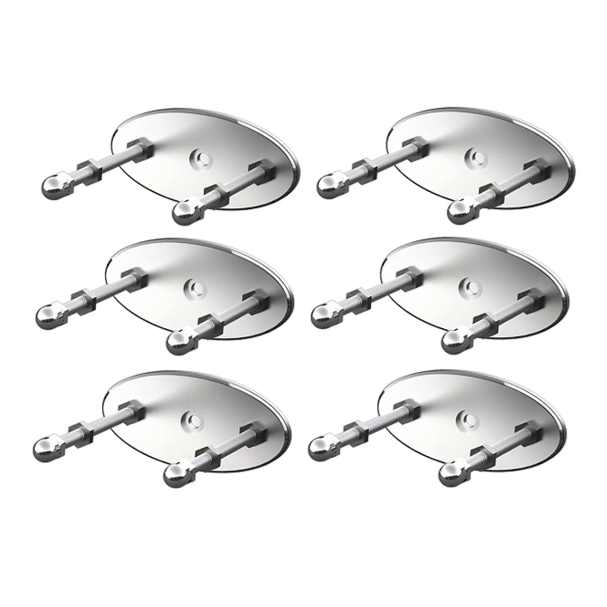 Skateboard Wall Mount 6 Packs - All Metal Skateboard Hanger for Skateboard Deck Display, Sturdy and Easy Installation