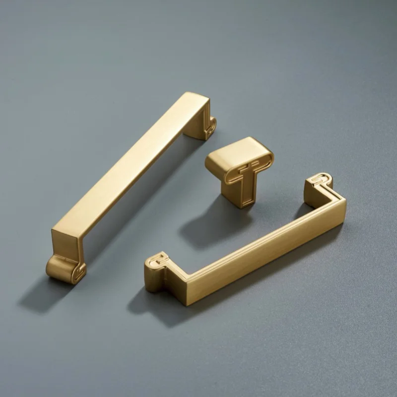 MARUAT Handles Drawer Cabinet Furniture Kitchen Handles for Cabinet Knob Door Drawer Furniture Kitchen Brushed Gold Hardware