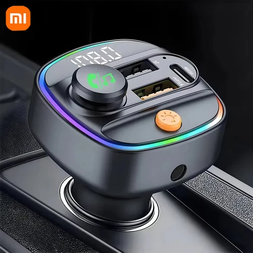 Xiaomi-transmisor FM Bluetooth 5,3, modulador de Radio auxiliar manos libres para coche, reproductor MP3 con adaptador de carga rápida, accesorios para automóvil