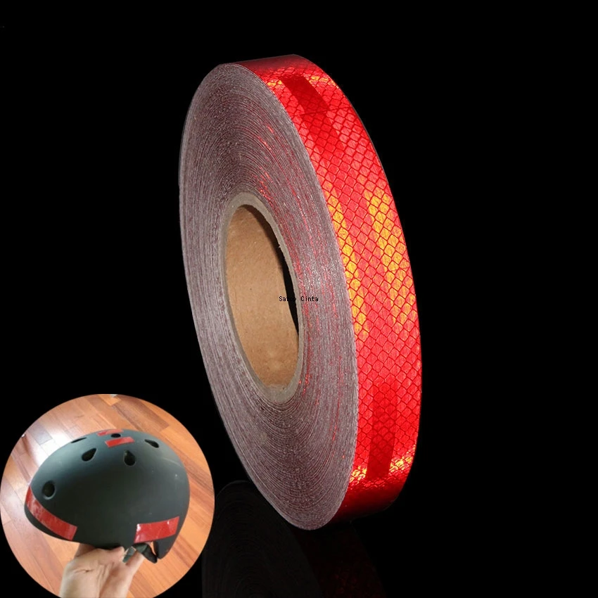 2.5cm/5cm/10cm Red Reflective Tape High Visibility Waterproof Adhesive Conspicuity Reflectors Stickers For Trailers Helmet Bikes