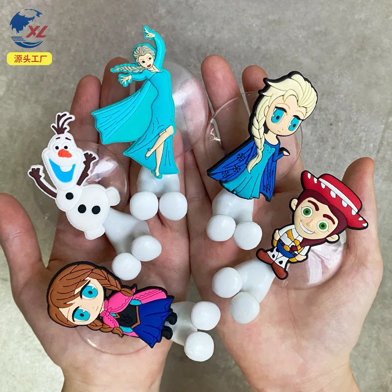 Disney Spiderman kids portaspazzolino Frozen Star Wars Anime Figure Cartoon mensola a parete cucina giocattoli da bagno