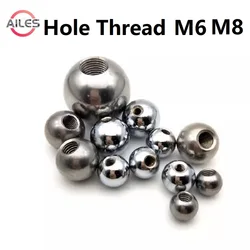 Metric Thread Solid Half Thread Blind Hole Balls 6mm 8mm Half Through Hole M6 M8 Nut Balls Beads 304 Stainless Steel