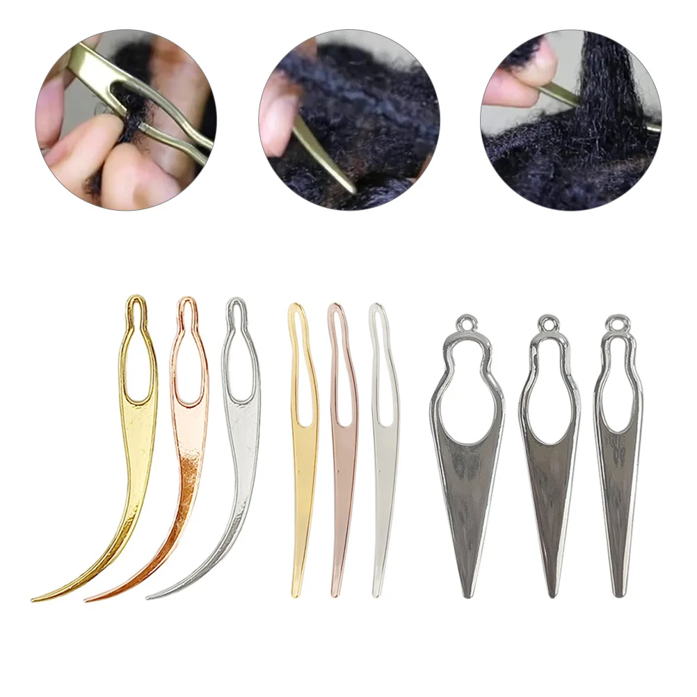 

9 Pcs Metal Dreadlocks Hair Piercing Pins Carafe Simple Alloy Interlocking Tool