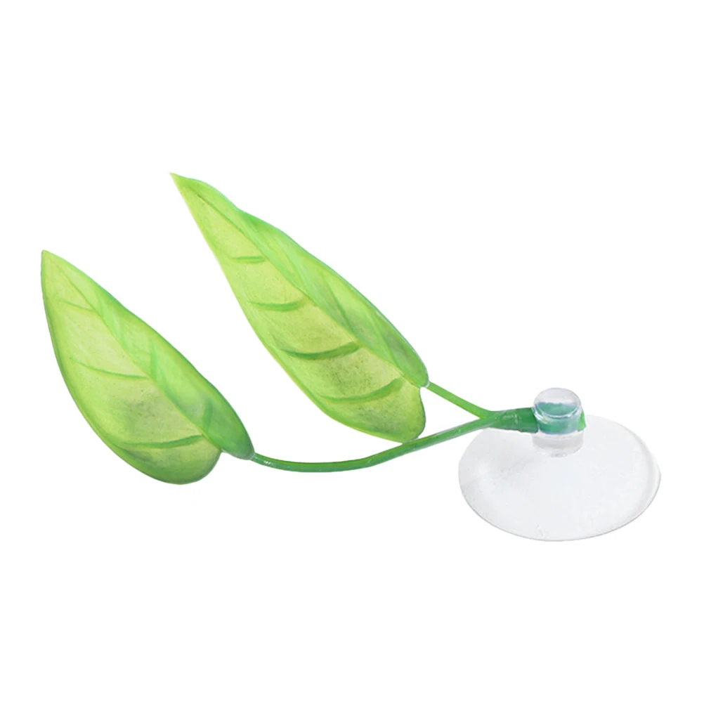 

Artificial Betta Leaf Hammock Durable PVC Fish Tank DecorWater Grass Leaves Resting Bed Suction Cup Design
