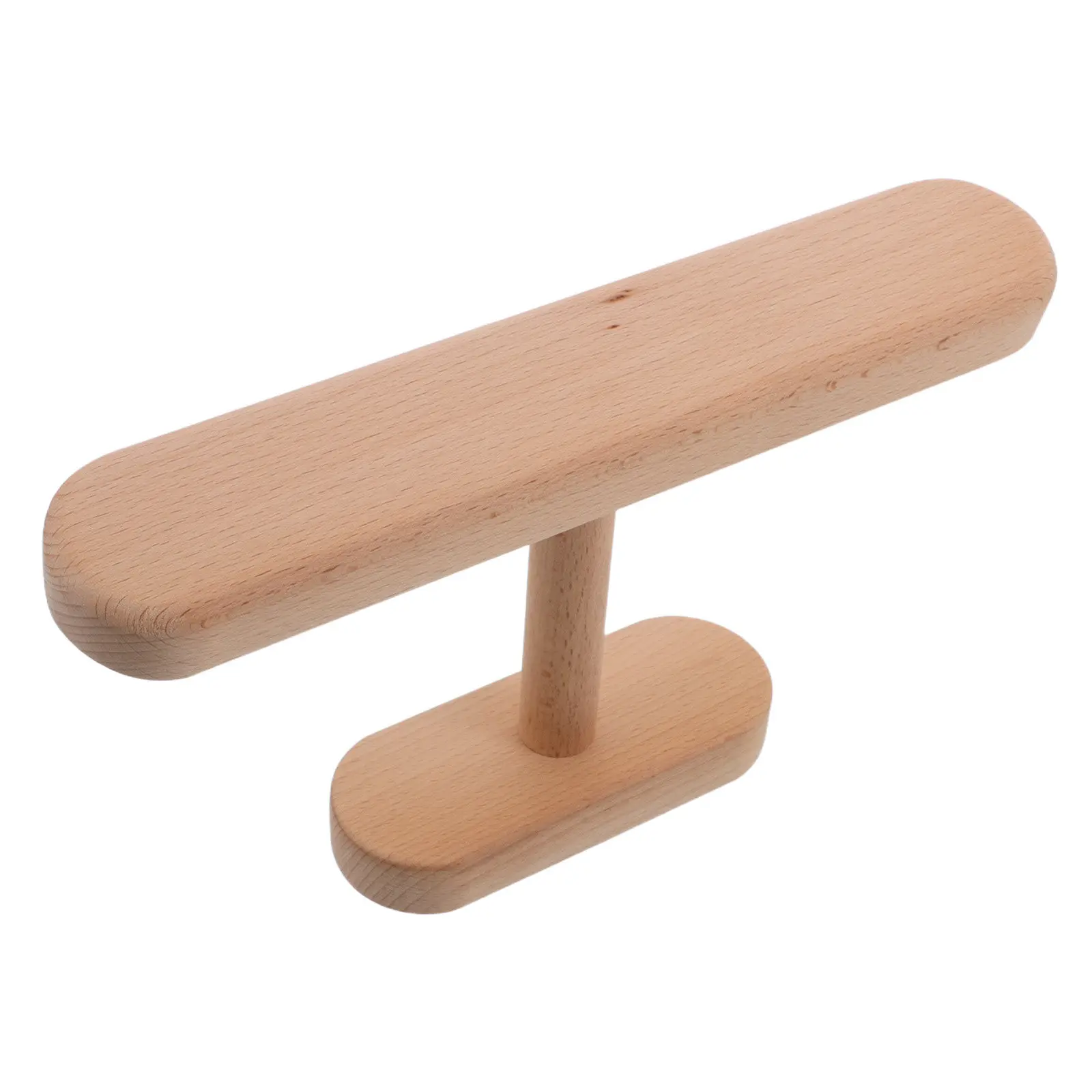 Wooden T-Bar Jewelry Display Stand Handmade Organizer Rack 10.24x5.71x4.92in Desktop Bracelet Watch Bangle Holder Tabletop