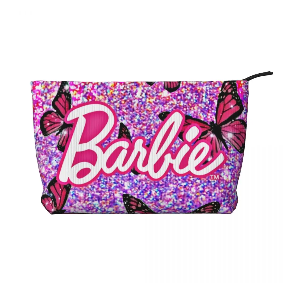 Custom Barbie Toiletry Bag for Women Makeup Cosmetic Organizer Lady Beauty Storage Dopp Kit Box