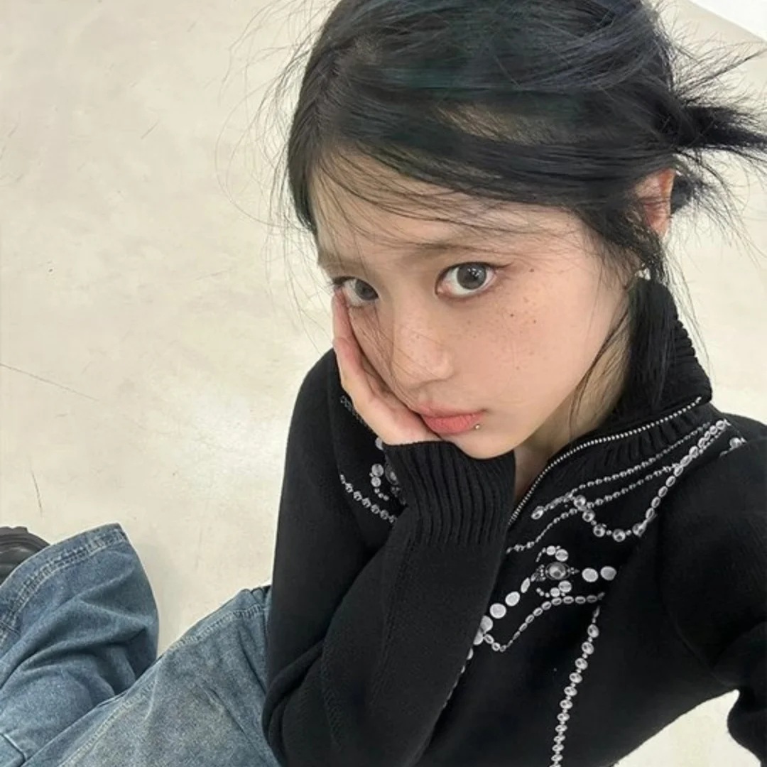 เสื้อคาร์ดิแกนไหมพรมสไตล์เรโทรอเมริกัน สำหรับฤดูใบไม้ร่วงและฤดูหนาว คอสูงทรงหลวม แขนยาว ติดซิป แฟชั่นสำหรับผู้หญิง