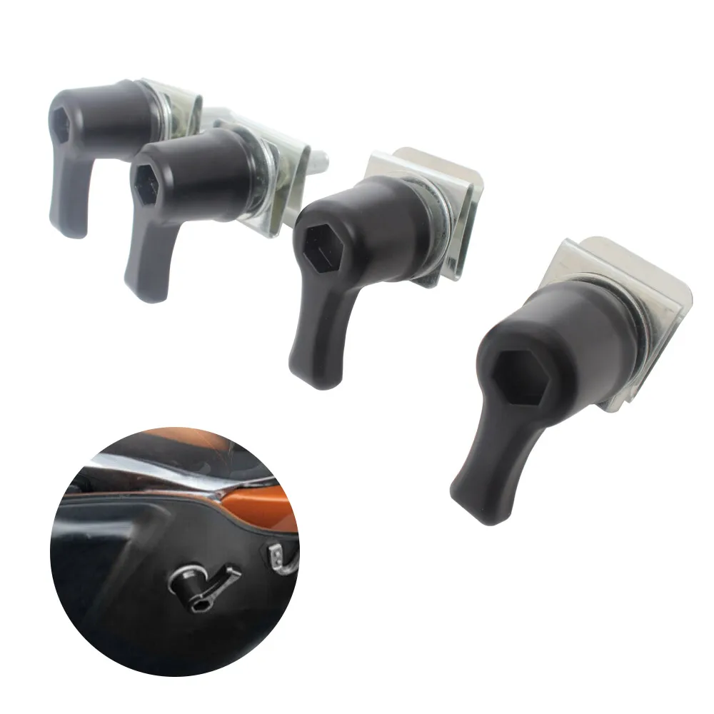 

Motorcycle Saddlebag Locks Kit Fit For Harley-Davidson Touring Road King Street Glide Electra Glide 1993–Later Aluminum Black