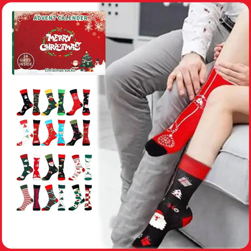 

Christmas Socks Advent Calendar 2024 Xmas Countdown Calendar with 12 Pairs Xmas Socks Christmas Countdown Calendar for Women Men