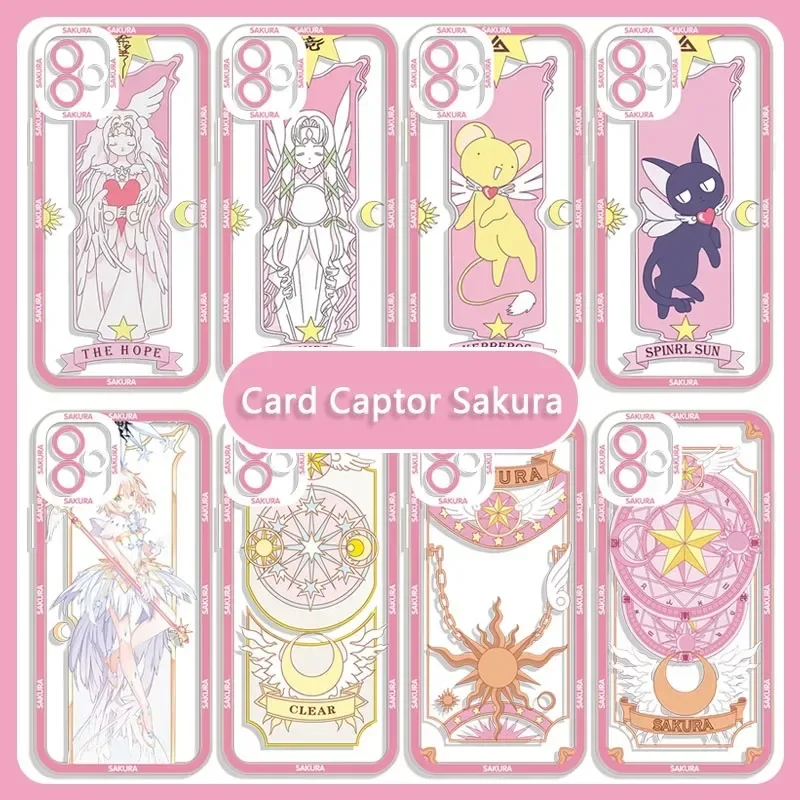 Anime Sakura Phone Case For Samsung Galaxy S24 S23 S22 Ultra S21 S20 FE Note 20 10 Plus A15 A25 A35 A55 Clear Soft Silicone Etui