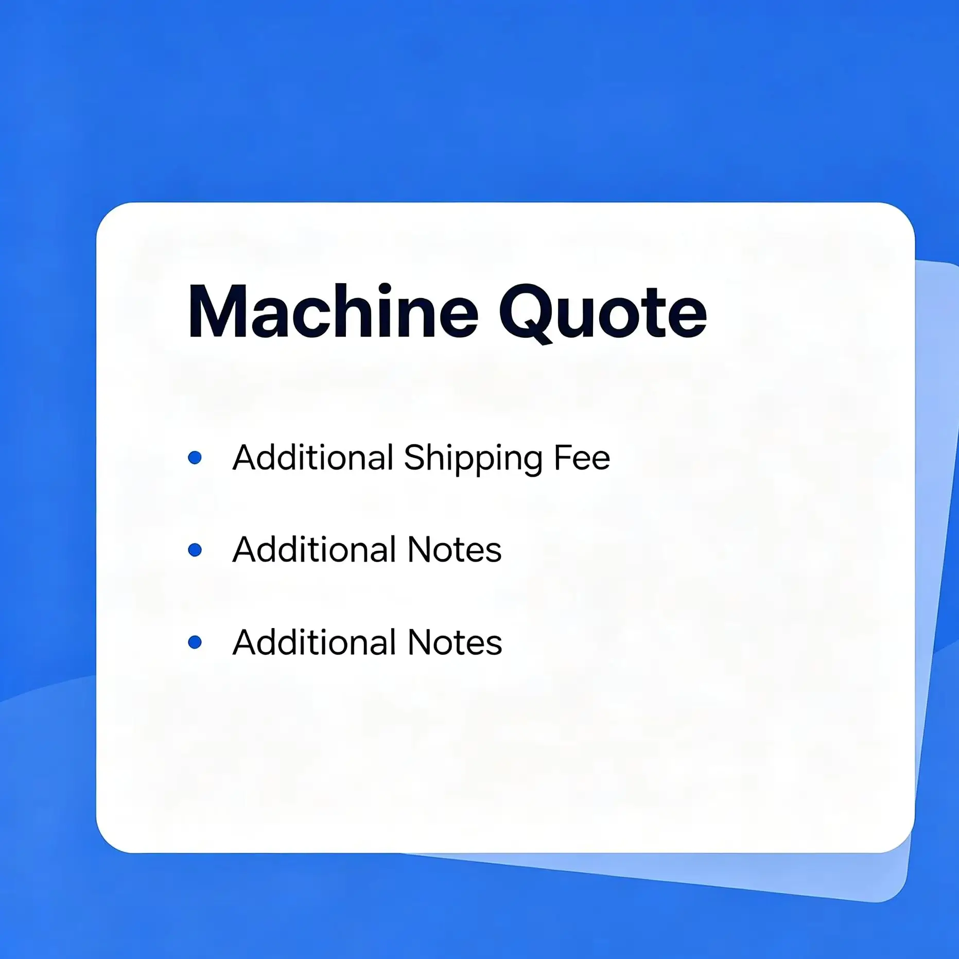 Quotation Machine /Cost Price Difference Link/ For Shipment Customs Fees/Freight Difference