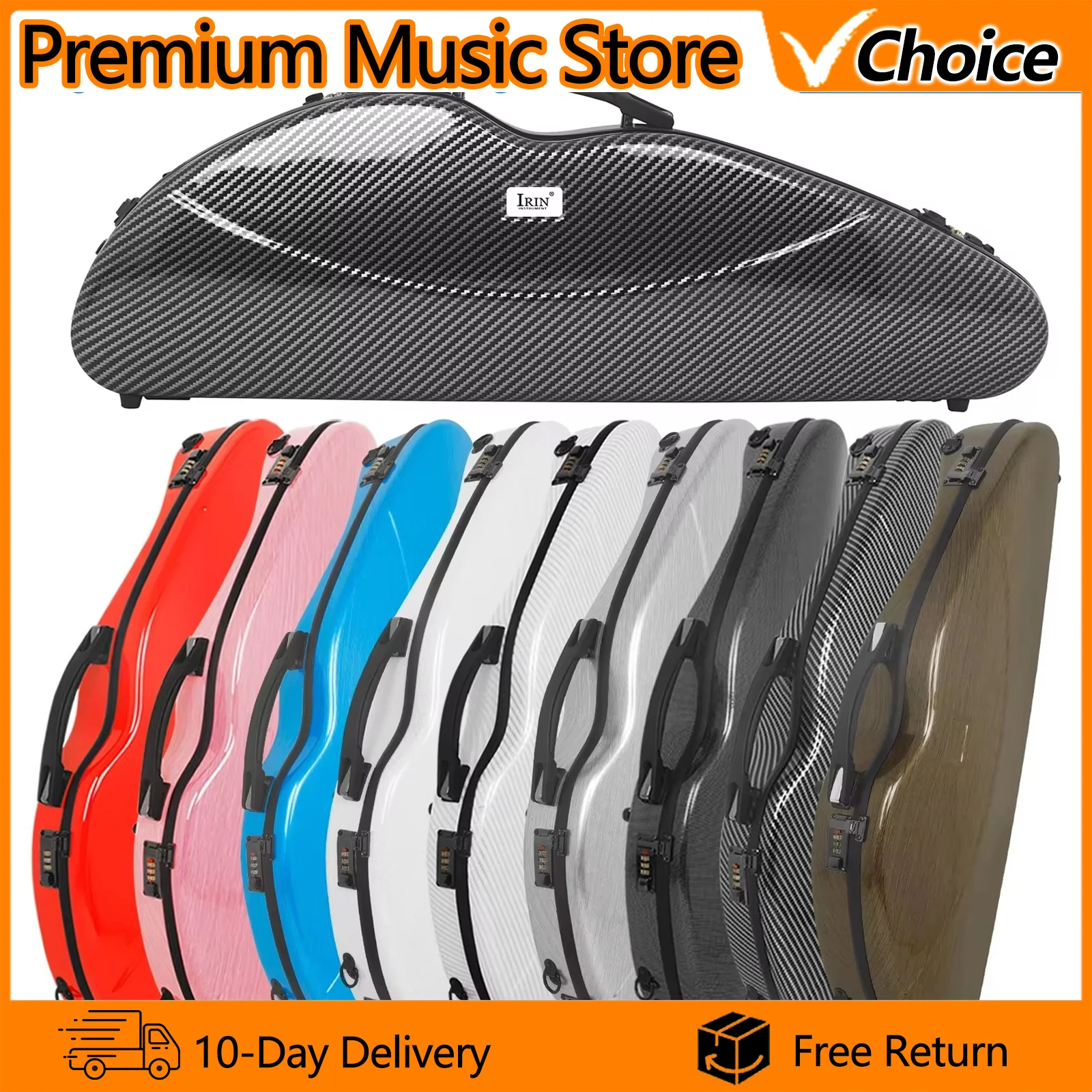 IRIN VB-20 Violine Fall Carbon Faser Violine Box Hohe Qualität Leichte Robuste Verbund Material Doppel Schulter Gurt Tasche ﻿