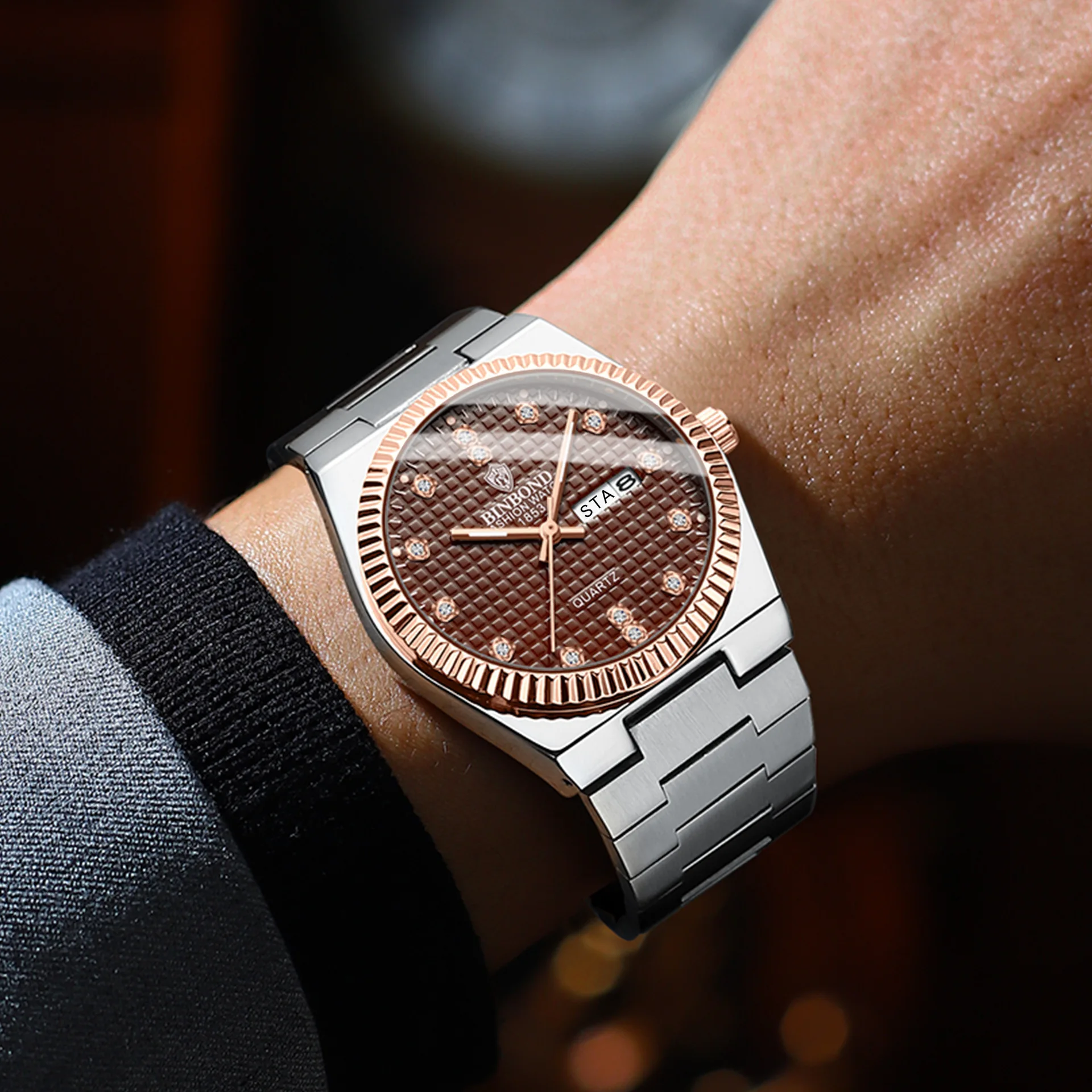 Ultra Thin New Watch Men's Steel Strap Super Player Series Luminous Calendar Trend Simple Waterproof Male Fashion Quartz Watches
