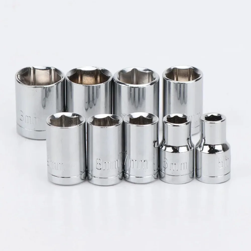9pc 5-13mm Hexagonal Sleeve Head Xiaofei 6.35mm Square Head Conversion Head Electric Tool Accessory Set