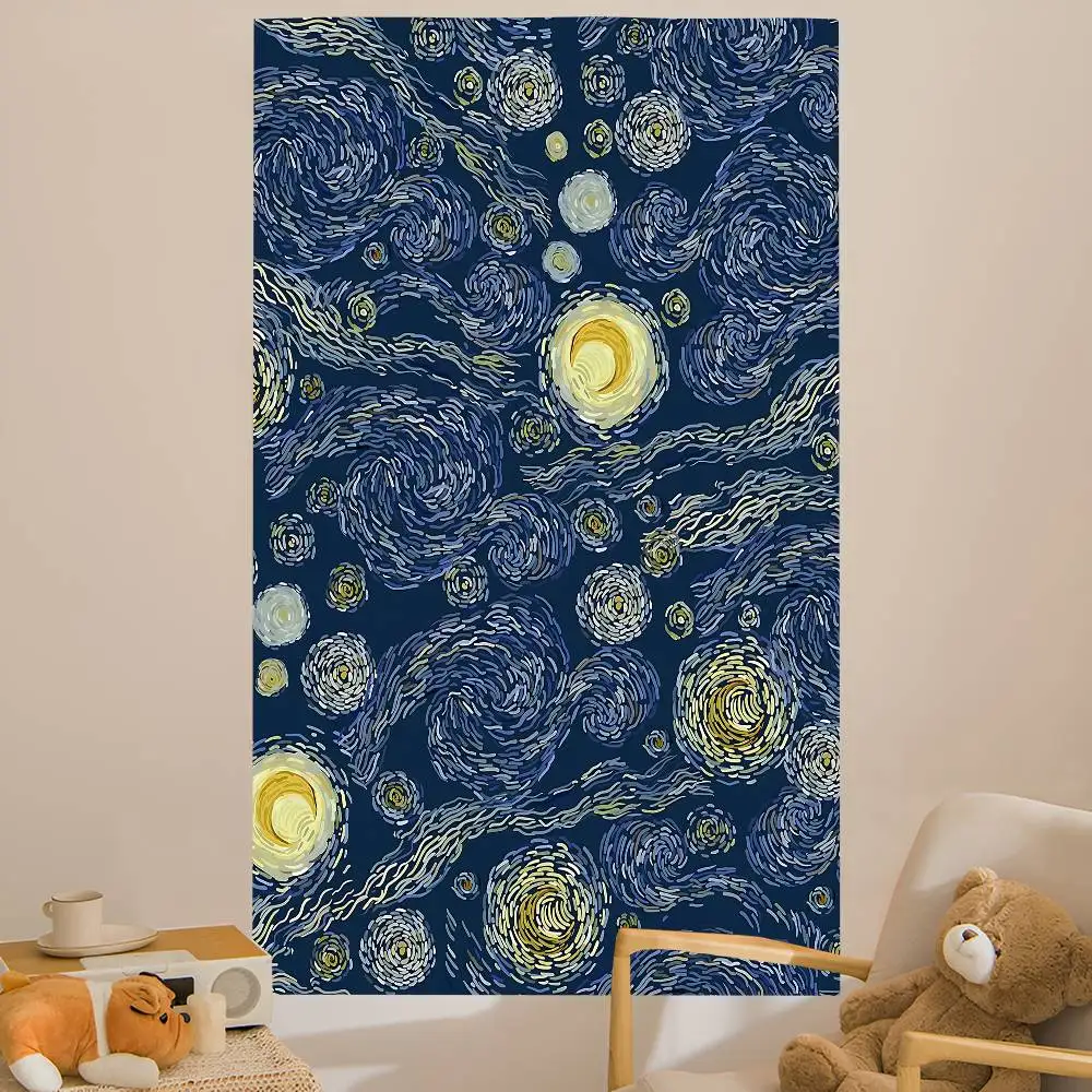 Art Van Gogh Sunflower Printed Large Wall Tapestry Cheap Hippie Wall Hanging Bohemian Wall Tapestries Mandala Home Decor