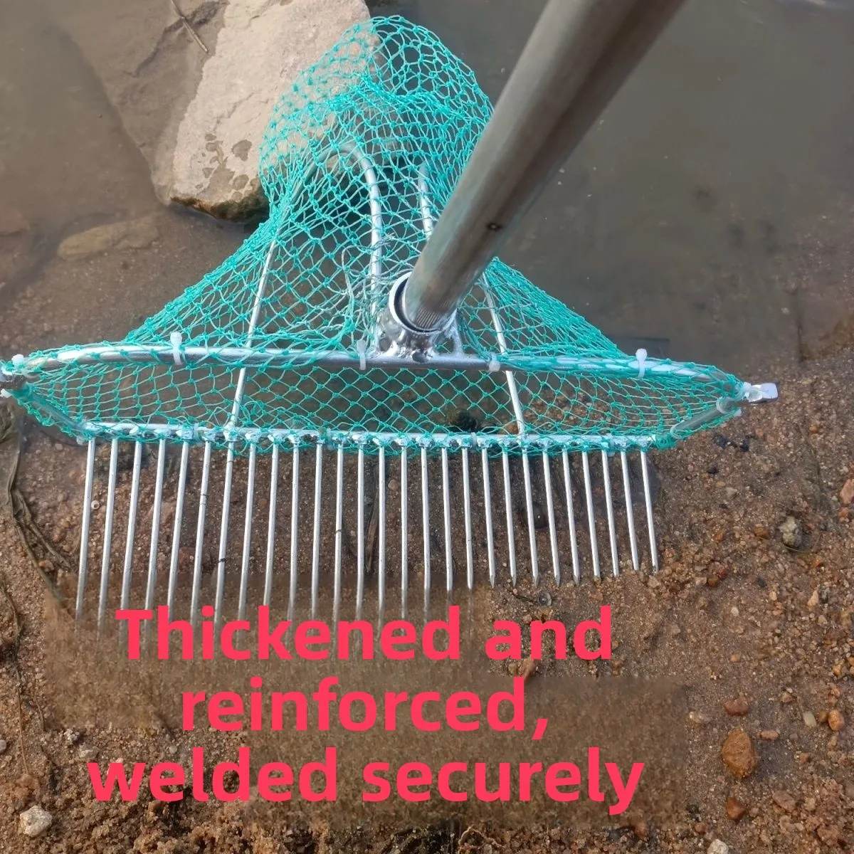 Galvanized Welded Net Scoop Beach Gathering Tool for Digging Clams And Mussels  Gardening ovel And Rake