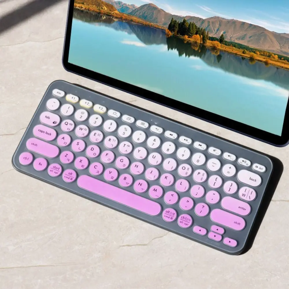TPU Korean Keyboard Cover Transparent Wear-resistant Protective Skin Durable Waterproof for Logitech k380