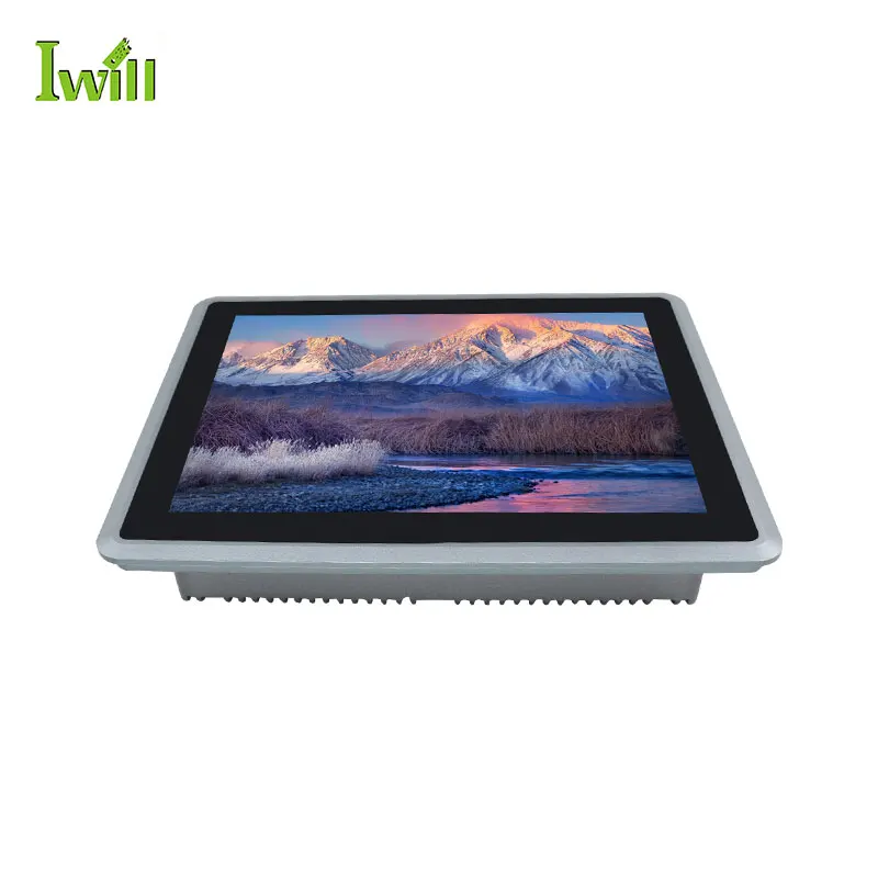 fanless 12.1 inch  capacitive industrial panel pc 4205U 4*USB3.0 2*COM 350 cd/m2 for medical industrial control