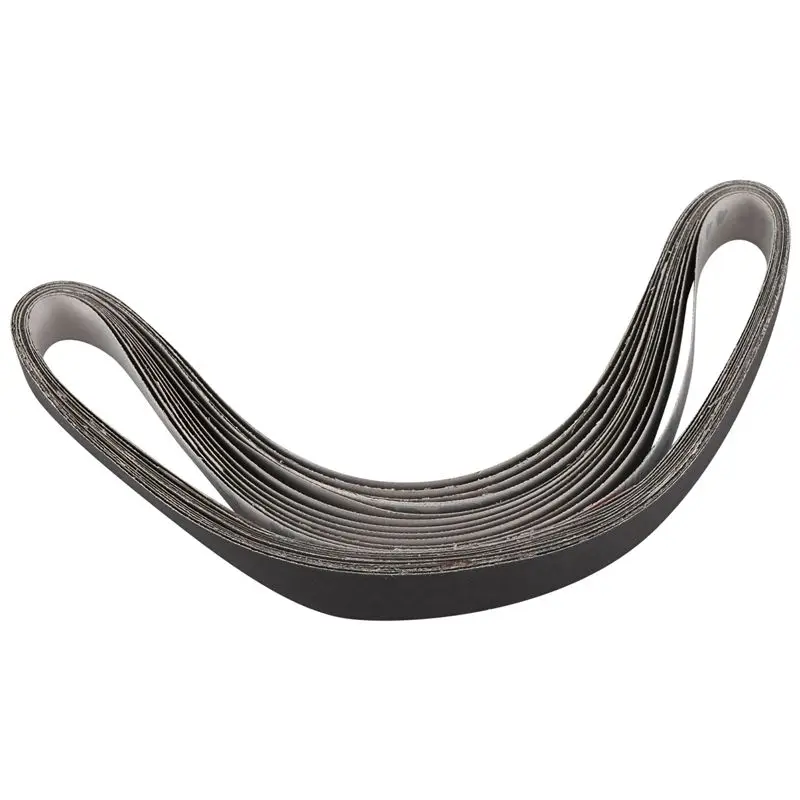 A84X-12Pcs 1 X 30 Inch Silicon Carbide Fine Grit Sanding Belts 400, 600, 800, 1000 Grits