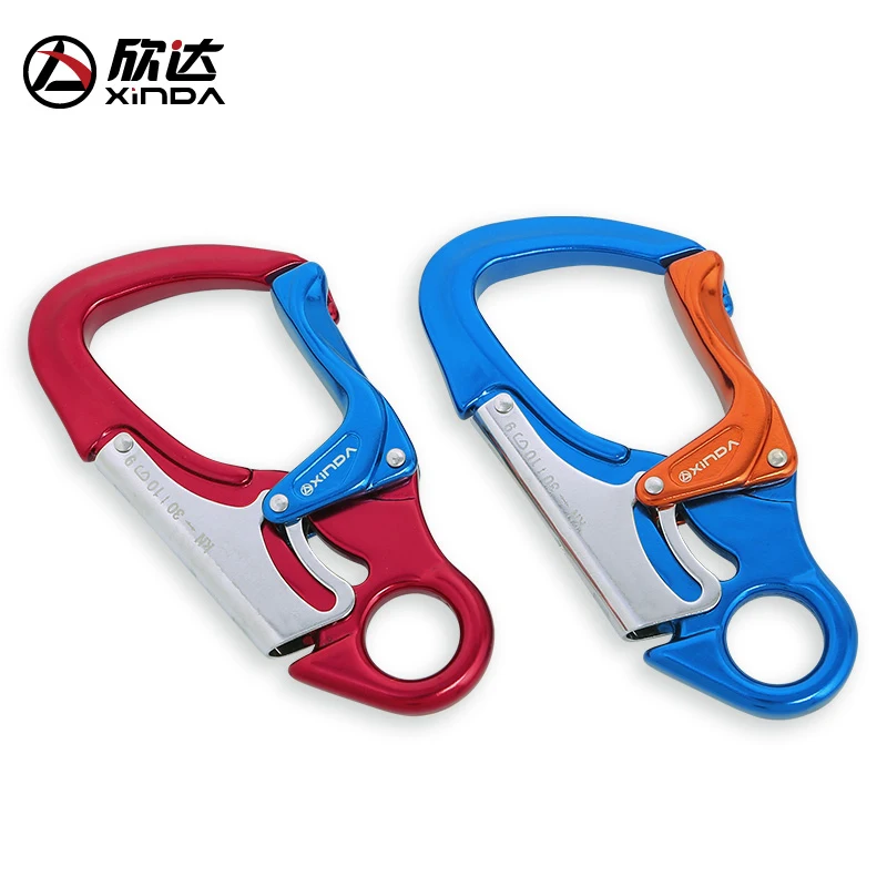 Xinda Outdoor Rock Climbing Carabiner 30KN Mountaineering downhill Safety hook Via Ferrata Buckle Working At Height  Equipment
