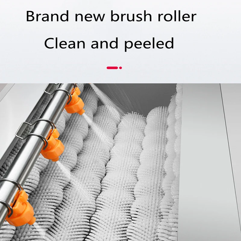 Высокоскоростная производственная линия роликовой стиральной машины для фруктов и овощей Коммерческая чистка Пилинг Универсальная машина