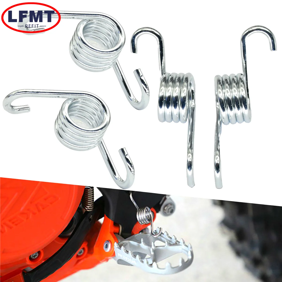 Universal Motorcycle Foot Rest Footpegs Pedals Spring For KTM SX SXF EXC EXCF XC XCF XCW XCFW FREERIDE ADVENTURE SUPER MOTO/R/T