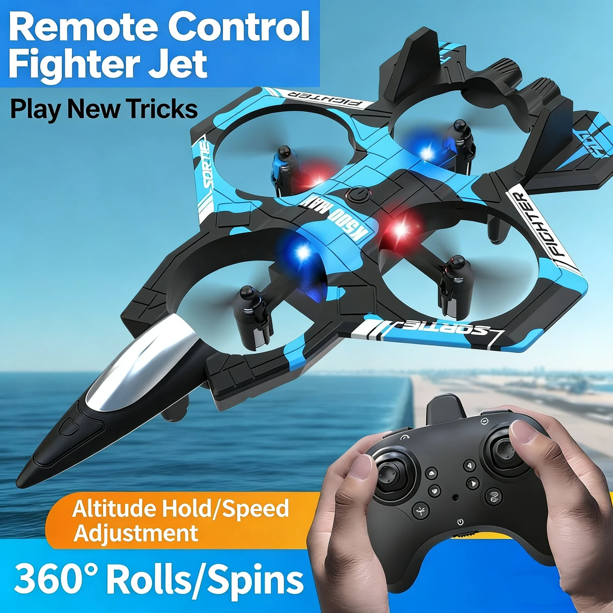 New Sixth Generation RC Aircraft Foam Stunt Glider Electric Fighter Remote Control Airplane Fall Resistant Plane Toys for Kids