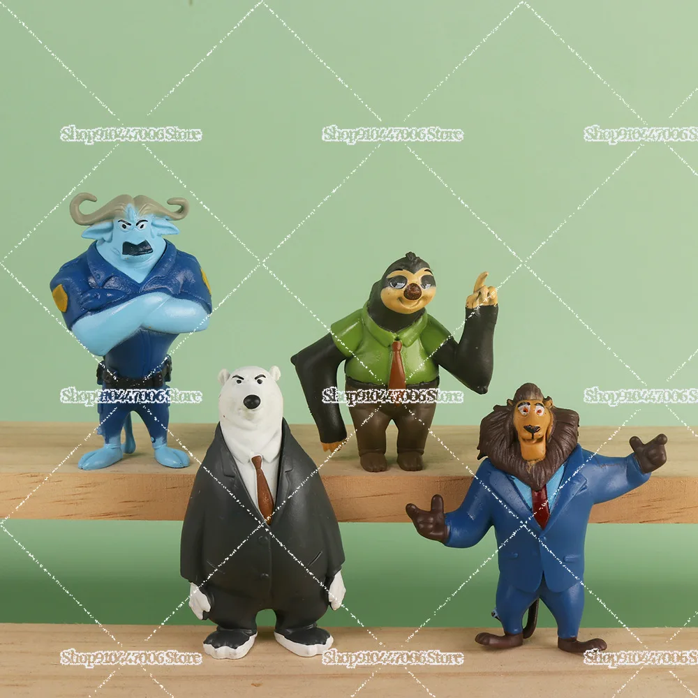 12개 세트 주토피아 2: 비유인류의 부상 애니메이션 액션 피규어 케이크 장식품 동물 미니어처 풍경 선물