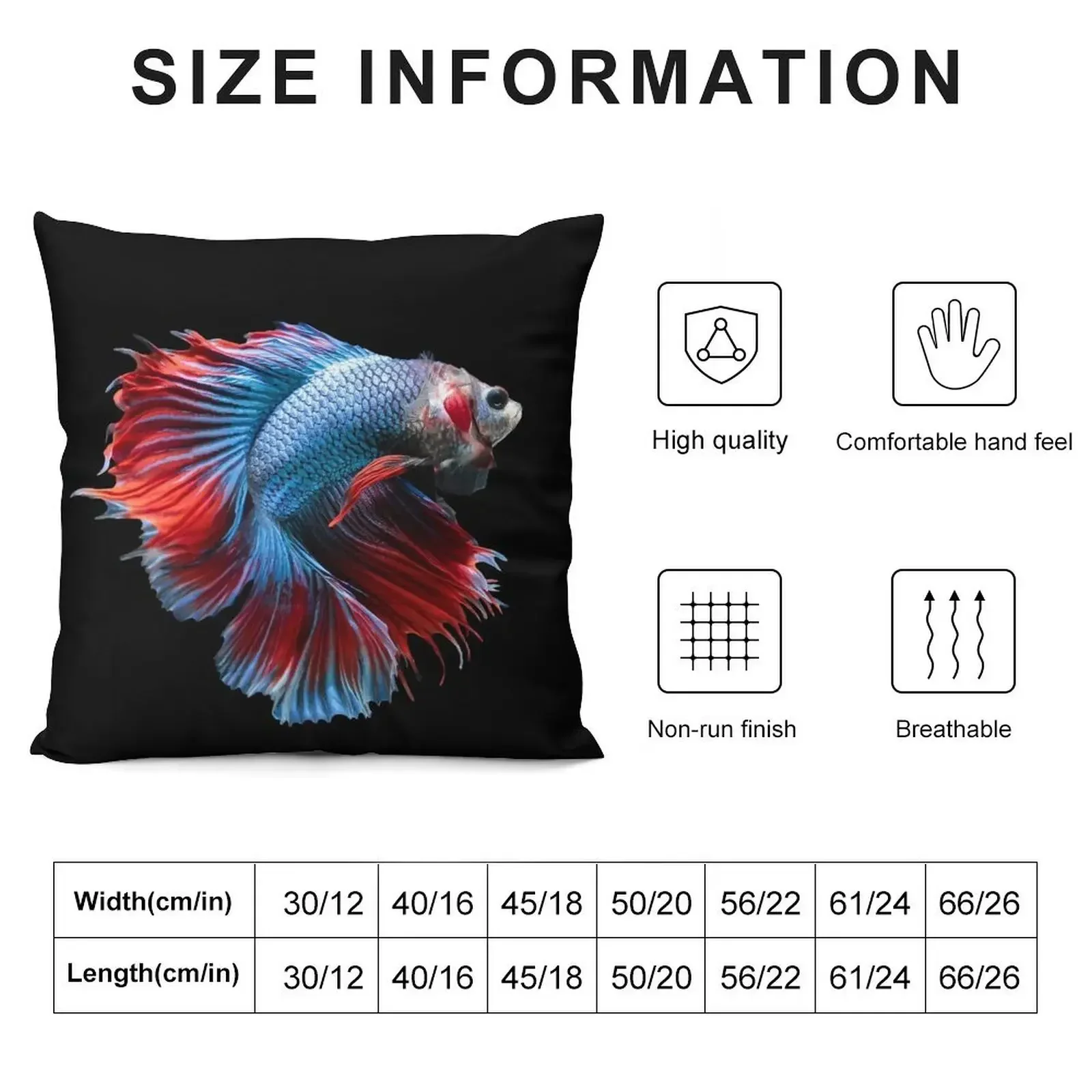 Betta splenden (siamese fighting fish) Halfmoon Throw Pillow pillow cover christmas Christmas Covers For Cushions pillow