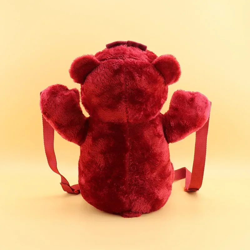 40cm Strawberry Bear Plush Backpack Toy Story Strawberry Bear Plush Doll Toy Children Boys Girls Bag Coin Purse Gift