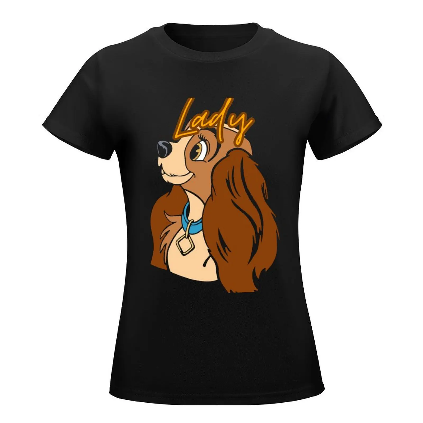 cartoon dog 2 T-Shirt customs cute clothes sports fans animal print clothes for woman